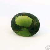 4 Carat Natural Moldavite 12 x 10 mm Oval Faceted Gemstone Certified