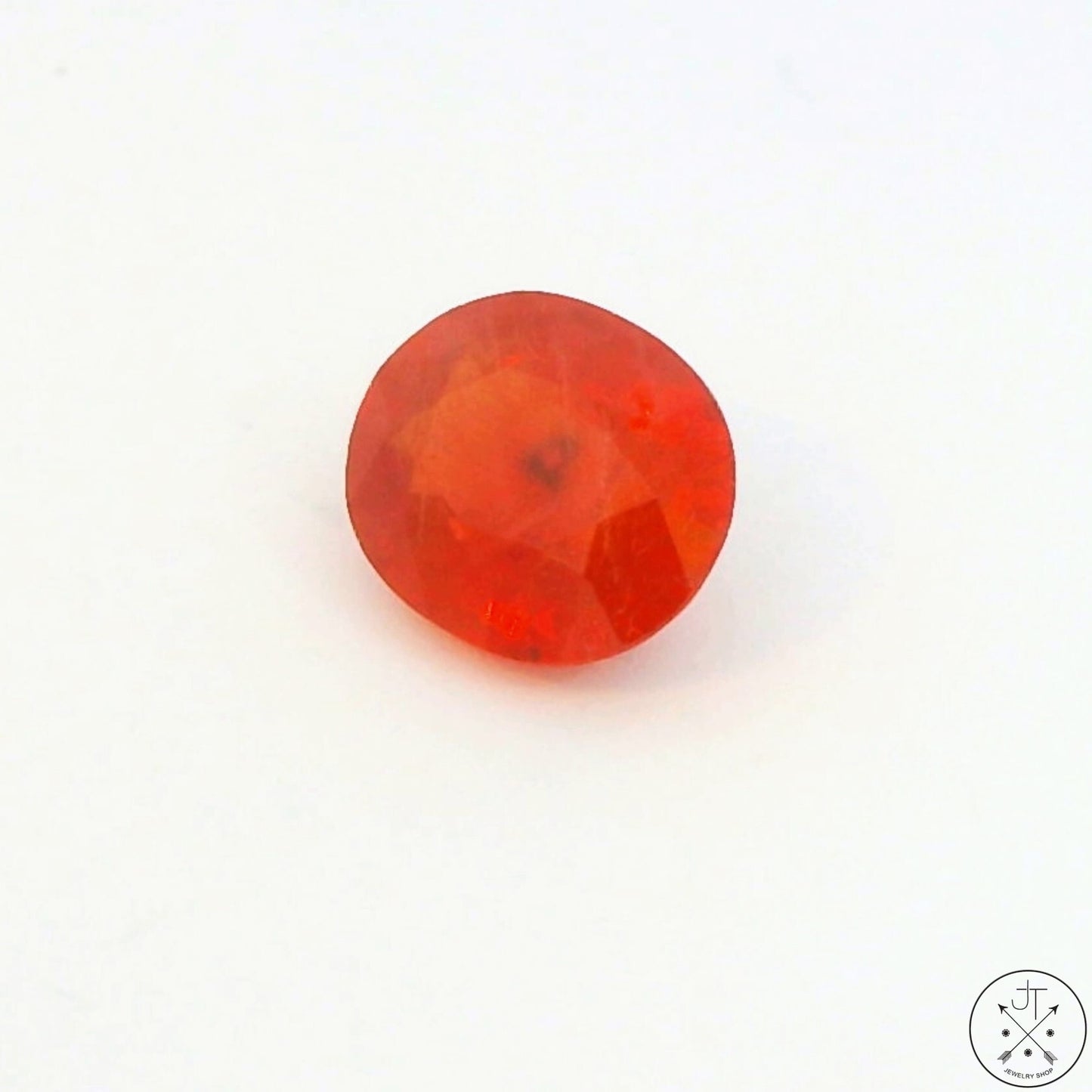 1.9 Carat Natural Orange Sapphire 7 x 6 mm Oval Faceted Gemstone Certified Loose