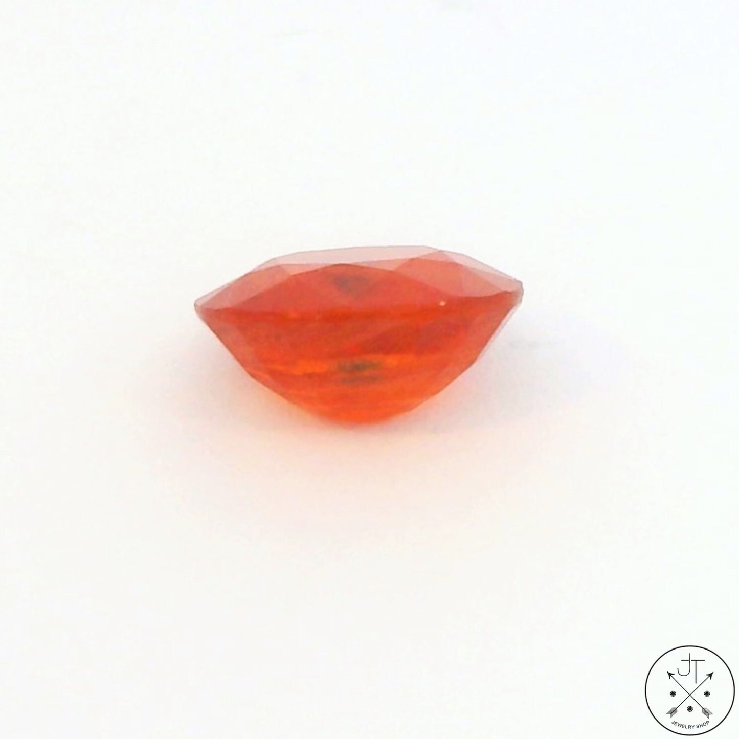 1.9 Carat Natural Orange Sapphire 7 x 6 mm Oval Faceted Gemstone Certified Loose