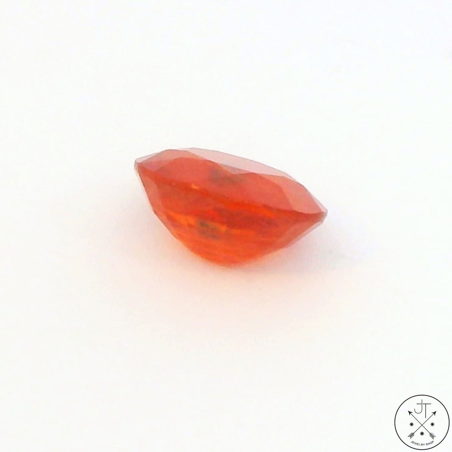 1.9 Carat Natural Orange Sapphire 7 x 6 mm Oval Faceted Gemstone Certified Loose