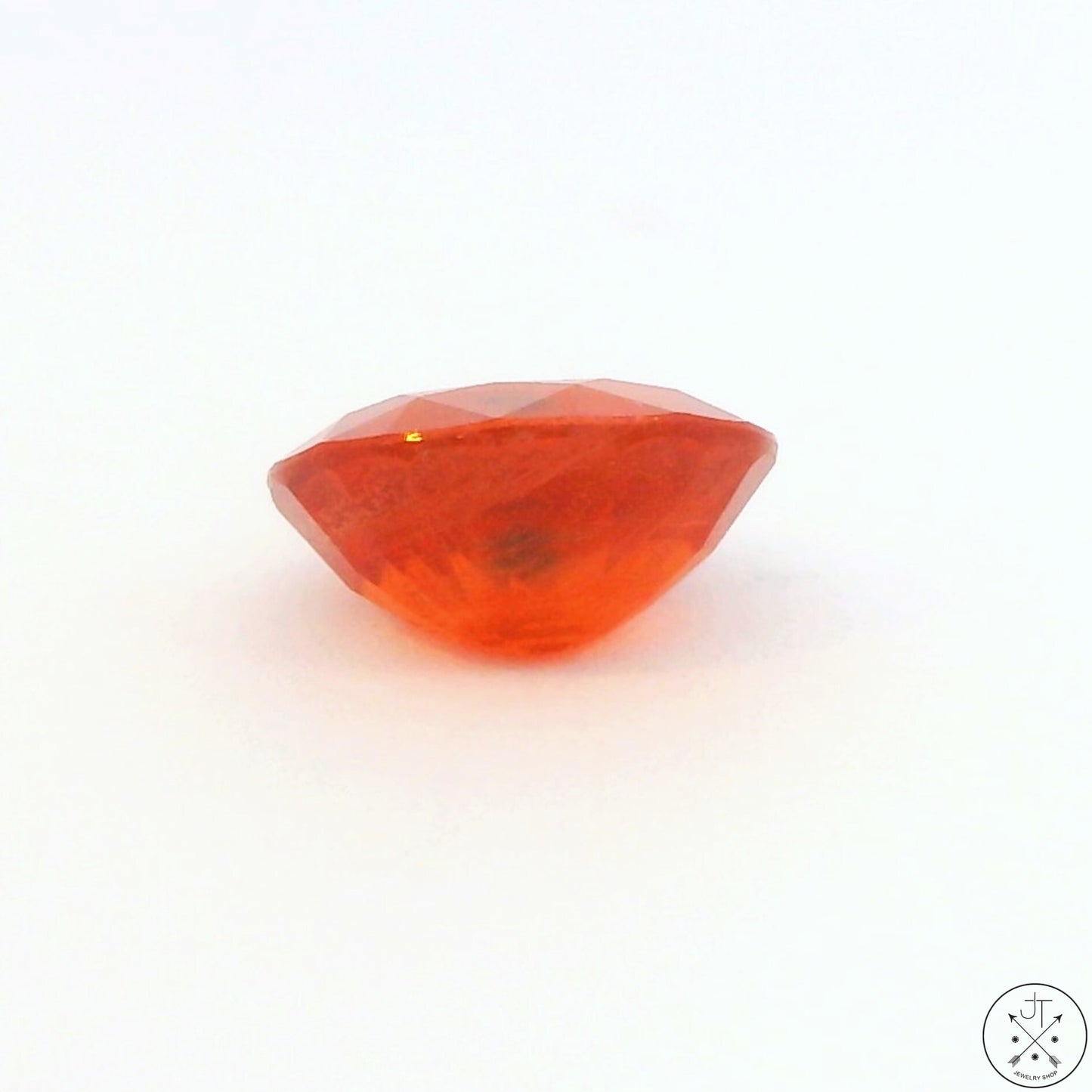 1.9 Carat Natural Orange Sapphire 7 x 6 mm Oval Faceted Gemstone Certified Loose