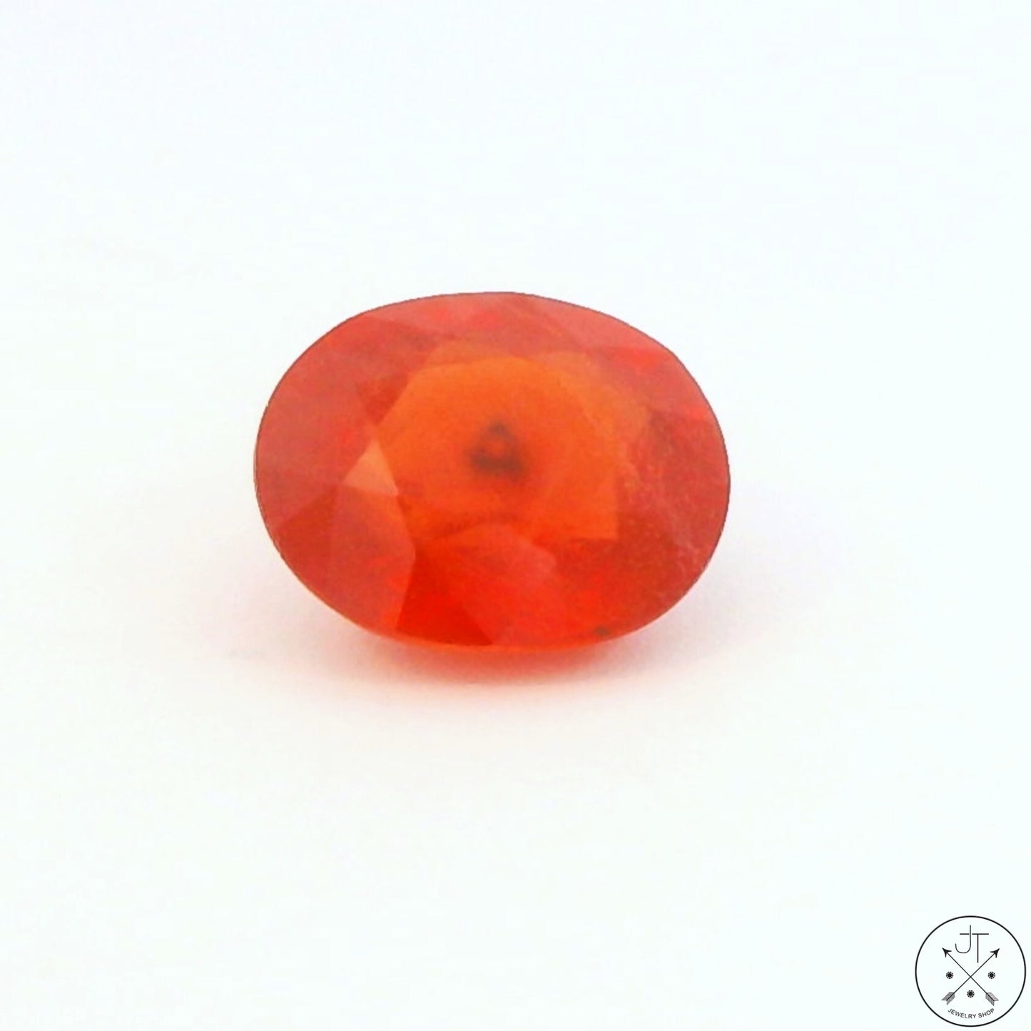 1.9 Carat Natural Orange Sapphire 7 x 6 mm Oval Faceted Gemstone Certified Loose