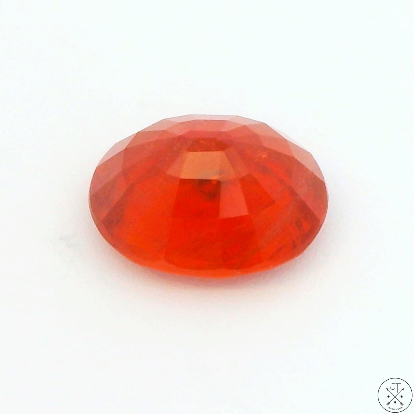 1.9 Carat Natural Orange Sapphire 7 x 6 mm Oval Faceted Gemstone Certified Loose
