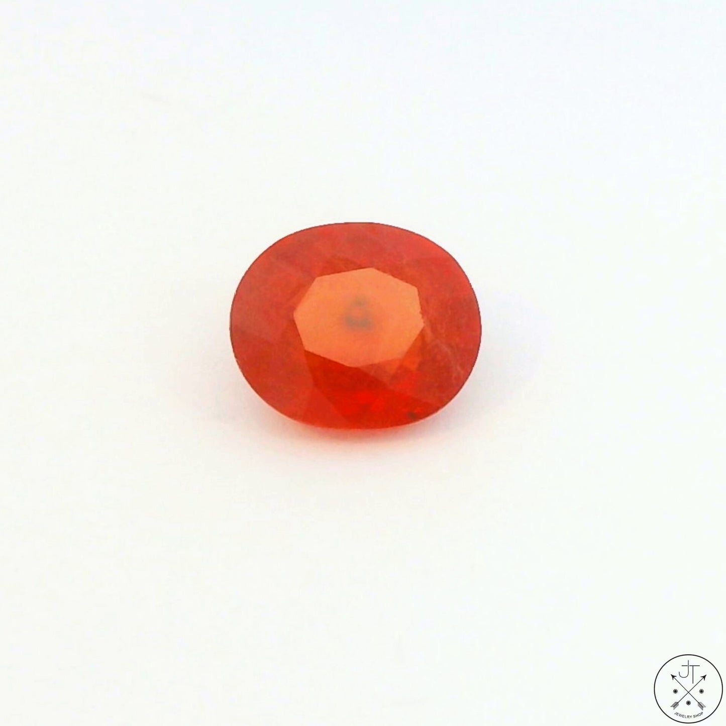 1.9 Carat Natural Orange Sapphire 7 x 6 mm Oval Faceted Gemstone Certified Loose