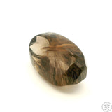 228 Carat Rutilated Smoky Quartz 53 x 28 mm Oval Natural Gemstone