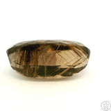 228 Carat Rutilated Smoky Quartz 53 x 28 mm Oval Natural Gemstone