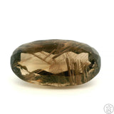 228 Carat Rutilated Smoky Quartz 53 x 28 mm Oval Natural Gemstone