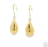 New 10k Yellow Gold Drop Earrings Teardrop Dangle