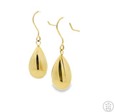 New 10k Yellow Gold Drop Earrings Teardrop Dangle