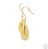 New 10k Yellow Gold Drop Earrings Teardrop Dangle