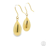 New 10k Yellow Gold Drop Earrings Teardrop Dangle