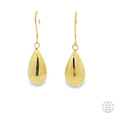 New 10k Yellow Gold Drop Earrings Teardrop Dangle