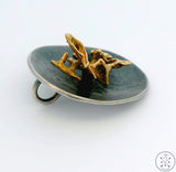 Vintage 18k Yellow Gold and Sterling Silver Pendant Custom Modernist Art High Relief Cast Branches