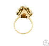 Mikimoto Vintage 14k Yellow Gold Cluster Ring with Pearls Size 7.5