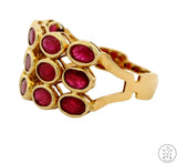 Vintage 10k Yellow Gold Band with 2.4 ctw Ruby Size 8.25