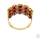 Vintage 10k Yellow Gold Band with 2.4 ctw Ruby Size 8.25