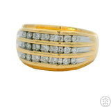 10k Yellow Gold Mens Band with 1/2 ctw Diamonds Size 10.75