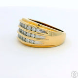 10k Yellow Gold Mens Band with 1/2 ctw Diamonds Size 10.75