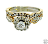 Neil Lane 14k White and Yellow Gold Engagement Ring set 3/4 ctw Diamonds Size 6.5