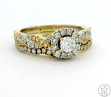 Neil Lane 14k White and Yellow Gold Engagement Ring set 3/4 ctw Diamonds Size 6.5