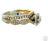 Neil Lane 14k White and Yellow Gold Engagement Ring set 3/4 ctw Diamonds Size 6.5