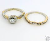 Neil Lane 14k White and Yellow Gold Engagement Ring set 3/4 ctw Diamonds Size 6.5