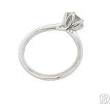 New 18k White Gold Solitaire Engagement Ring with 1 Carat Icy White Diamond Size 7.25