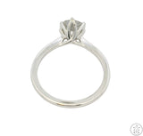 New 18k White Gold Solitaire Engagement Ring with 1 Carat Icy White Diamond Size 7.25