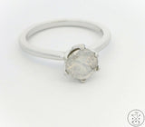 New 18k White Gold Solitaire Engagement Ring with 1 Carat Icy White Diamond Size 7.25