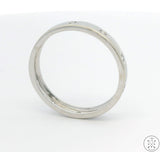 Splendori 18k White Gold 3.4 mm Band with Diamonds Size 8.25 Italy