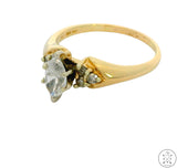 14k Yellow Gold Marquise Engagement Ring with 1 ctw Diamonds Size 9.5