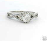 14k White Gold Engagement Ring with 1 ctw Diamonds Size 9