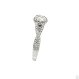 14k White Gold Engagement Ring with 1 ctw Diamonds Size 9
