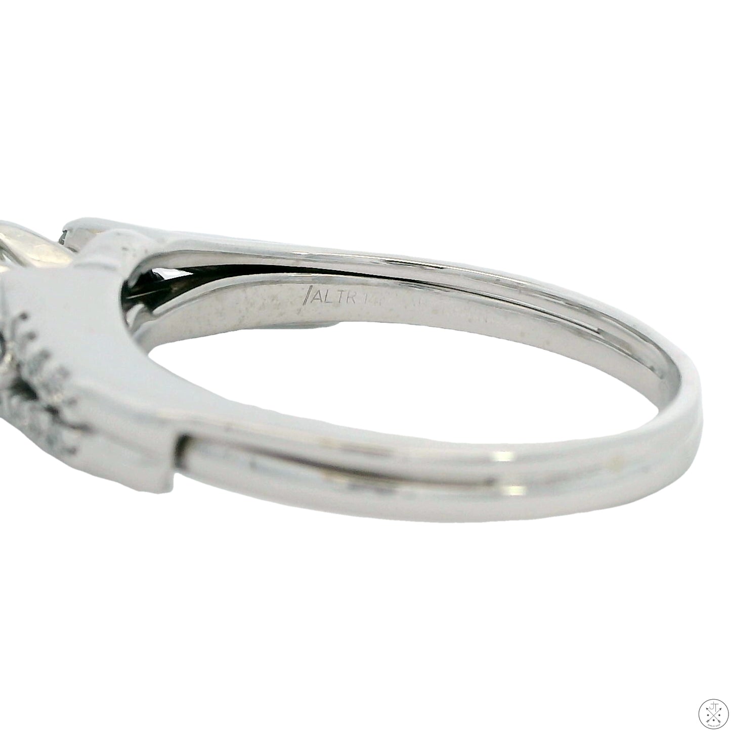 14k White Gold Engagement Ring with 1 1/3 ctw Lab Grown Diamonds Size 9.25