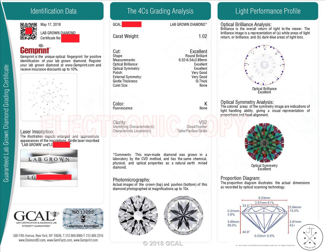 14k White Gold Engagement Ring with 1 1/3 ctw Lab Grown Diamonds Size 9.25