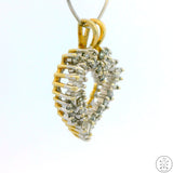 10k Yellow Gold Heart Pendant with 1/2 ctw Diamonds