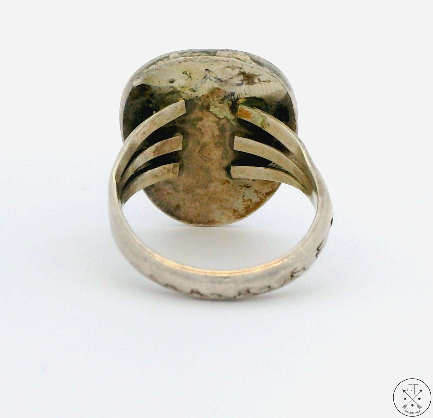 Vintage Sterling Silver Ring with Pilot Mountain Turquoise Size 7