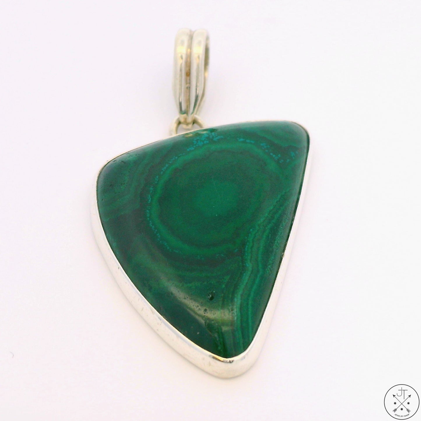 Sterling Silver Pendant with Malachite