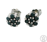 New 10k White Gold Stud Earrings with 1/3 ctw Black Diamonds