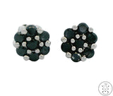 New 10k White Gold Stud Earrings with 1/3 ctw Black Diamonds