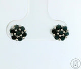 New 10k White Gold Stud Earrings with 1/3 ctw Black Diamonds