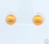 New 10k Yellow Gold Ball Stud Earrings 7 mm Sphere Butterfly Back