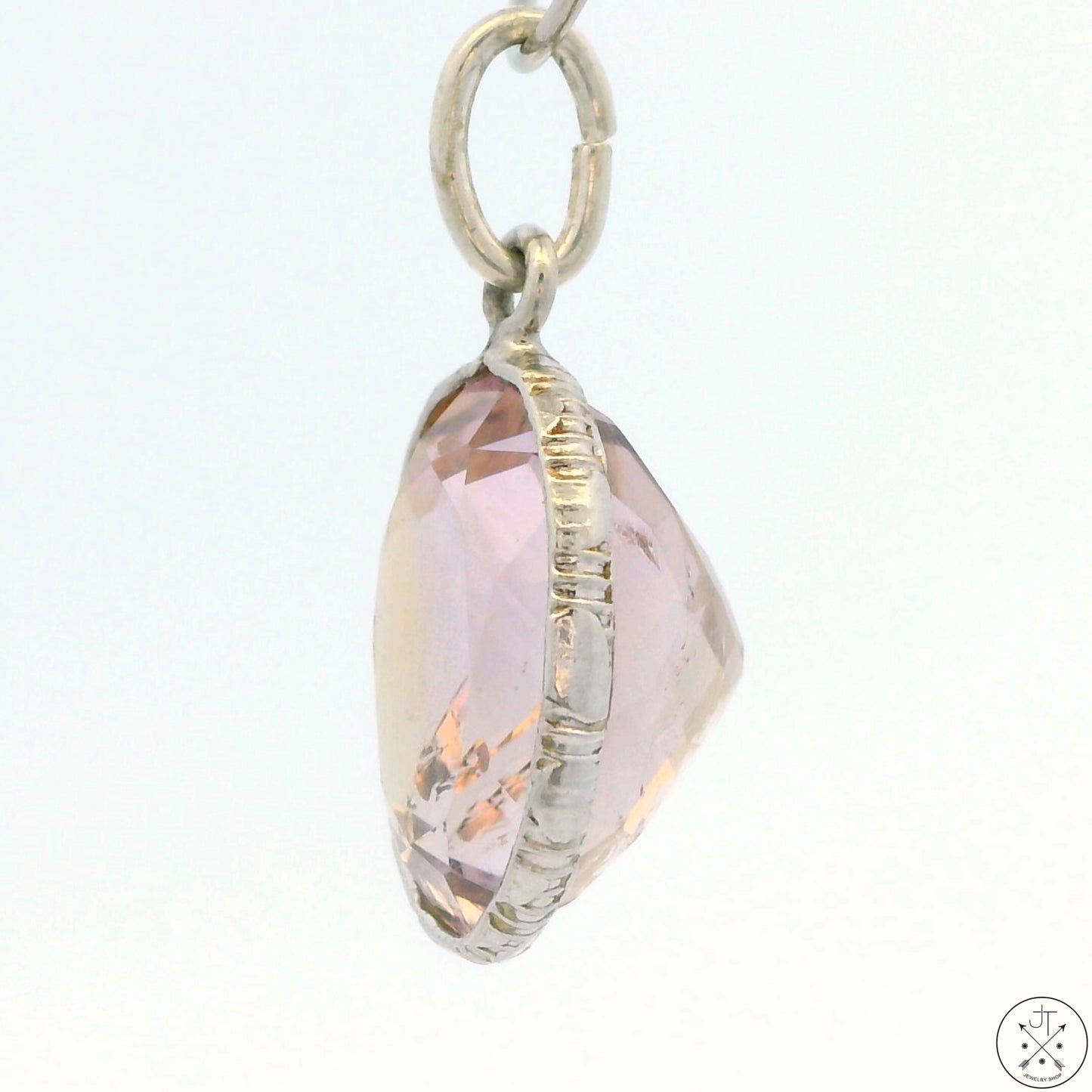 New Sterling Silver Pendant with Oval Ametrine 1.9 gram