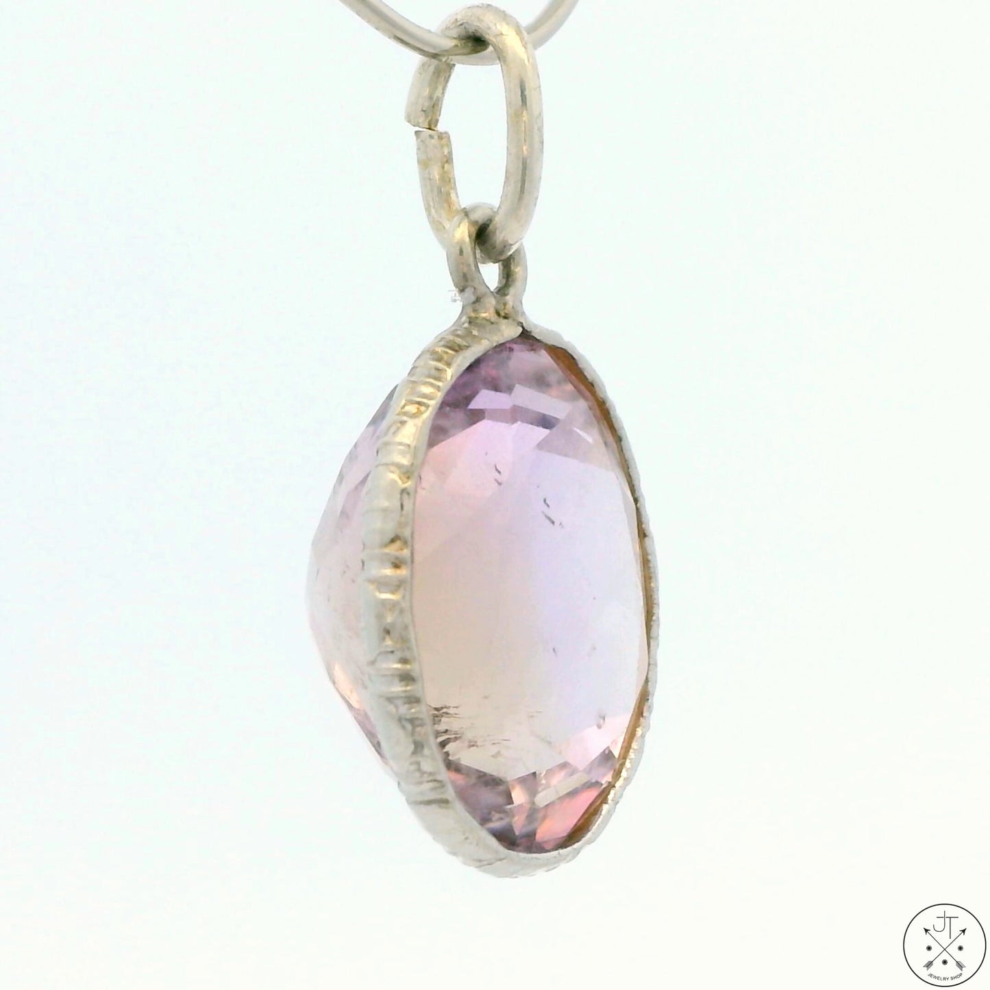 New Sterling Silver Pendant with Oval Ametrine 1.9 gram