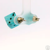 Vintage Sterling Silver Turquoise Dice Stud Earrings