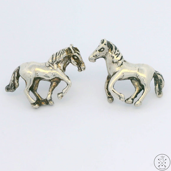 Vintage Sterling Silver Horse Stud Earrings Pony QTT Albuquerque