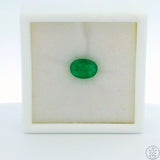 1.08 Carat Natural Emerald 8x6 mm Oval Faceted Gemstone Certified