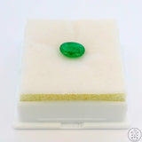 1.08 Carat Natural Emerald 8x6 mm Oval Faceted Gemstone Certified