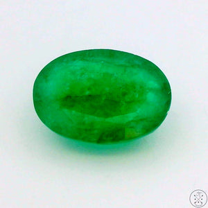 1.08 Carat Natural Emerald 8x6 mm Oval Faceted Gemstone Certified