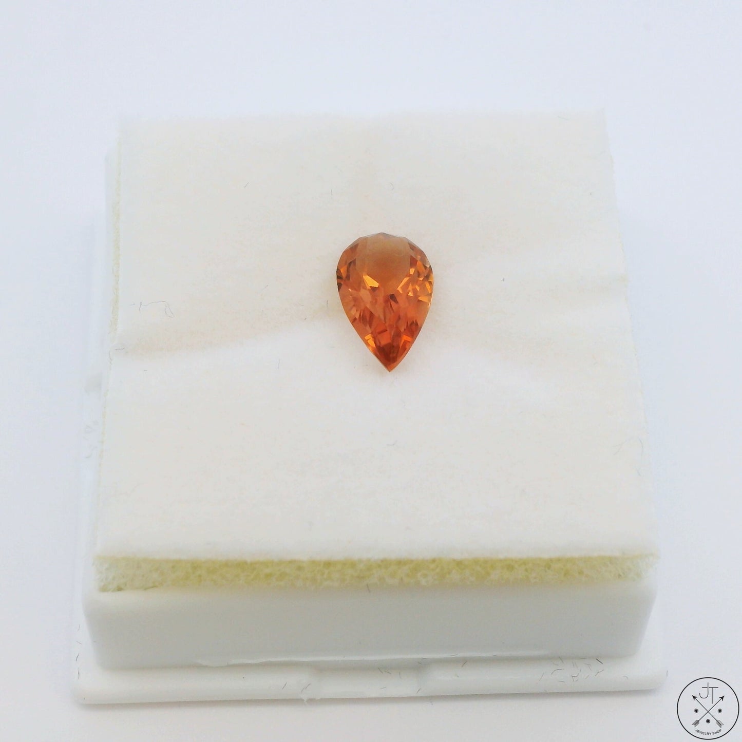 1.32 Carat Natural Oregon Sunstone 10x6 mm Pear Faceted Gemstone Certified